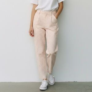 Vintage TE Sport Cream Polka Dot Pants in Size 11